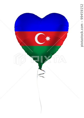 Azerbaijan concept. Balloon with Azerbaijani flag isolated on white background. 99459152