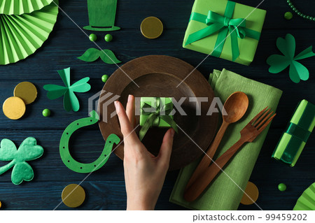 Concept of St. Patrick's day, top view 99459202