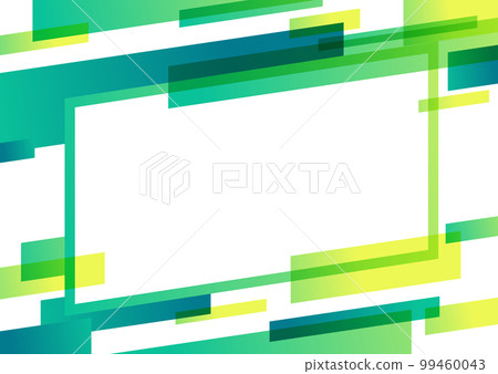 綠色幾何圖案邊框素材 99460043