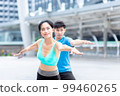 healthy man and woman yoga exercise for relax health yoga class sport exercise together with happy moment and balance fit bidy on yoga mat fitness 99460265