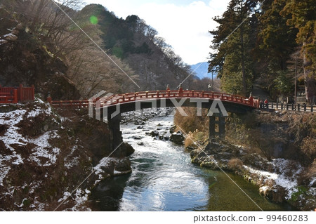 栃木縣冬季日光的上橋橋 栃木縣冬季日光的上橋橋 99460283