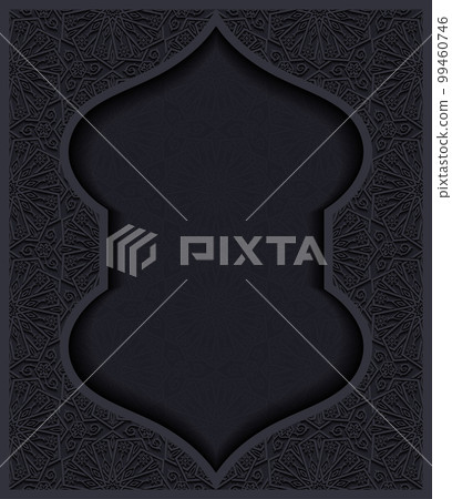 Decorative background with traditional floral ornament. Vector illustration. 99460746