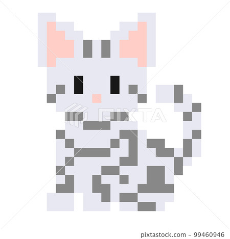 American shorthair cat rough dot illustration American shorthair cat rough dot illustration 99460946