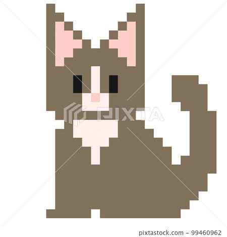 Coarse dot illustration of maine coon cat 99460962