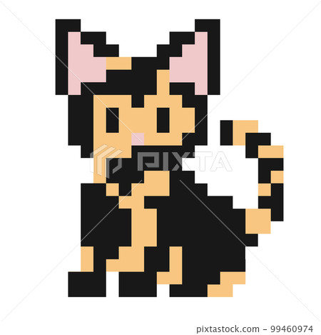 Rough dot illustration of rusty cat 99460974