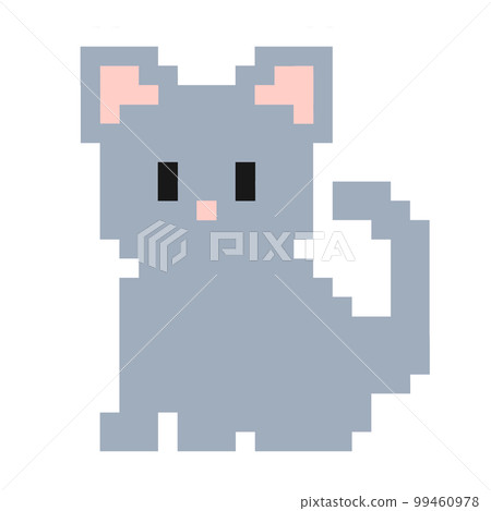 Rough dot illustration of chartreux cat 99460978