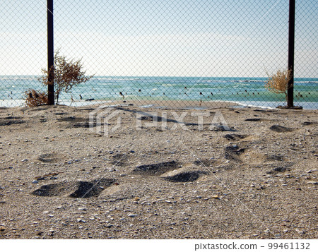 Sandy coast of the Caspian Sea. 99461132