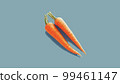 Illustration of a carrot with a blue background 99461147