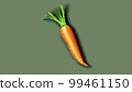 Illustration of a carrot with a green background 99461150
