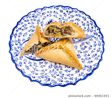 two ochpochmaks on ornamental plate isolated two ochpochmaks on ornamental plate isolated 99461941