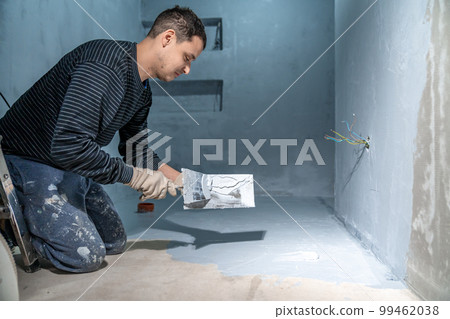 waterproofing of the bathroom floor in a new building waterproofing of the bathroom floor in a new building 99462038