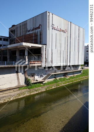 Destroyed house as a result of the war for independence in Pakrac, Croatia 99462331
