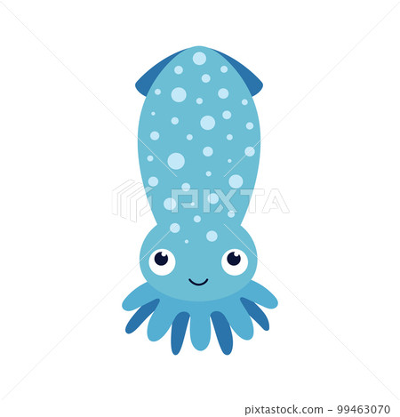 squid cartoon character isolated on white background 99463070