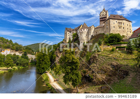 Czech republic, old castle Loket on the highlands of the river Eger near Karlovy Vary Czech republic, old castle Loket on the highlands of the river Eger near Karlovy Vary 99463189