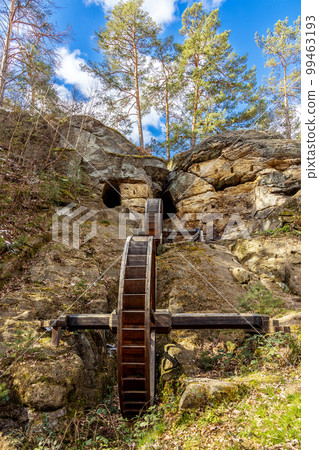 Wooden water wheels Regenstein mill 99463193