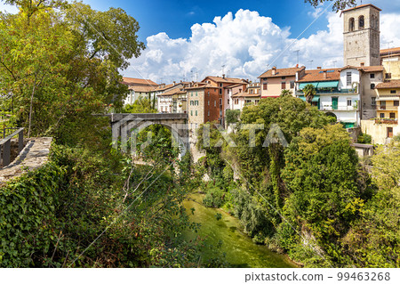 Cividale del Friuli Devil's Bridge panoramic view, Friuli-Venezia Giulia region of Italy Cividale del Friuli Devil's Bridge panoramic view, Friuli-Venezia Giulia region of Italy 99463268