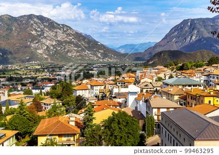 Ancient fortified village of Gemona del Friuli. Views of the mountains and the old town. Italy Ancient fortified village of Gemona del Friuli. Views of the mountains and the old town. Italy 99463295