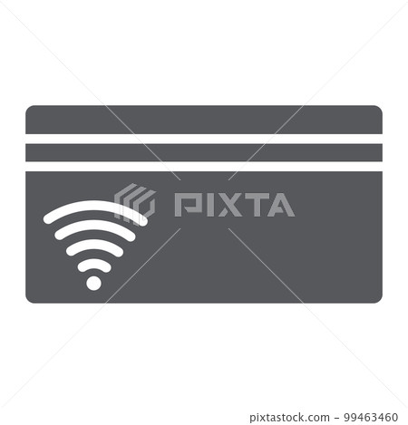 Credit card glyph icon, finance and pay, plastic card sign, vector graphics, a solid pattern on a white background, eps 10. 99463460