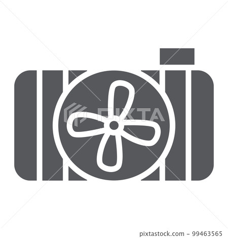 Car radiator glyph icon, auto and part, cooling system sign, vector graphics, a solid pattern on a white background, eps 10. 99463565
