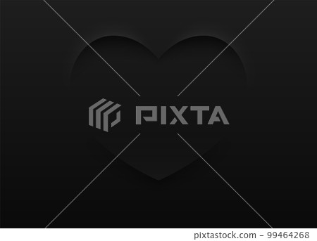 Minimalist black soft 3D heart shape abstract frame design set. Valentine's day vector design illustration. Modern geometric minimal holiday poster, greeting card, banner template Minimalist black soft 3D heart shape abstract frame design set. Valentine's day vector design illustration. Modern geometric minimal holiday poster, greeting card, banner template 99464268