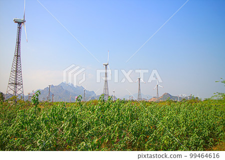 Energy alternatives 6. Wind farm in Indian province of Kerala. 99464616