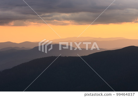 Silhouette of the mountains Silhouette of the mountains 99464837