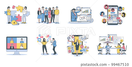 People fashionable illustration material 99467510