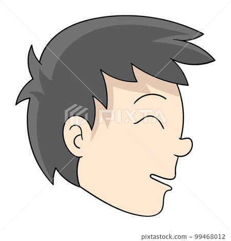 emoticon facial expression of young man smiling 99468012
