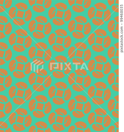 Groovy florals a green and orange abstract retro seamless pattern with nostalgic flower motifs, hippy-inspired accents, and a fashionable pop twist for gift wrap, fashion prints, and rustic decor 99468035