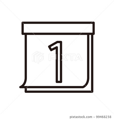 Line drawing business icon Calendar Line drawing business icon Calendar 99468238