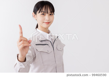 Number one one point woman in work clothes 99468590