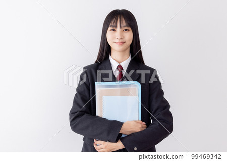 High school girl with study tools High school girl with study tools 99469342