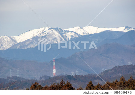 Snowy mountains seen from around Ichishiro Station 99469476