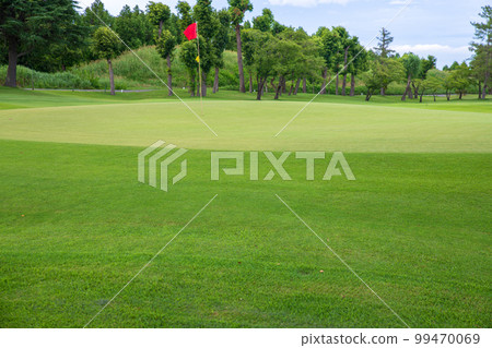 Summer golf course No people Summer golf course No people 99470069