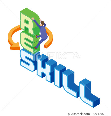 Image illustration of reskilling 99470290