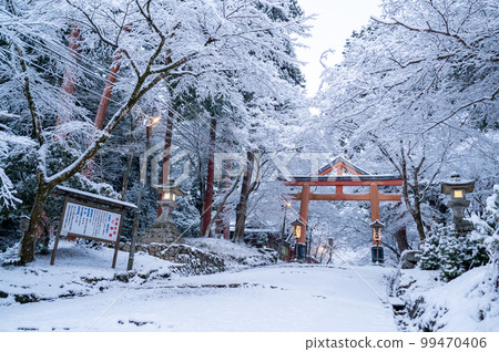Hiyoshi Taisha Snow scenery Hiyoshi Taisha Snow scenery 99470406