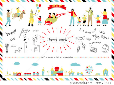 people enjoying the amusement park people enjoying the amusement park 99470845