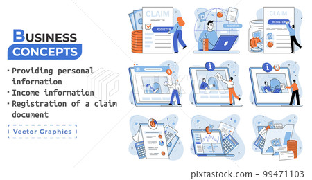Registration of claim form register document, providing personal information, income information Registration of claim form register document, providing personal information, income information 99471103