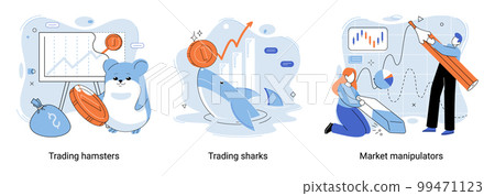 Trading hamster, user who does not understand economics and finance, inexperienced investor 99471123