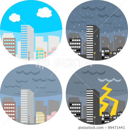 City weather illustration set 99471441