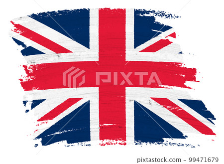 Great Britain flag background paint brushstroke illustration clipping path Great Britain flag background paint brushstroke illustration clipping path 99471679