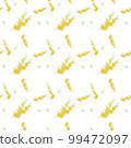 Mimosa flower seamless pattern background illustration (vector illustration) 99472097
