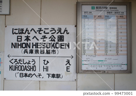 JR West Japan Heso Park Station Station name sign (4th Kinki station 100 selections) 99473001