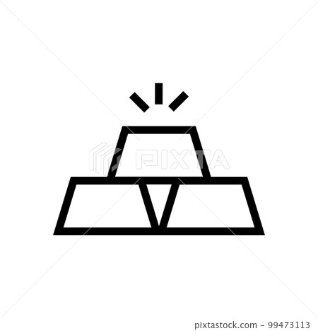 Pop stacking gold bars icon. ingot. vector. Pop stacking gold bars icon. ingot. vector. 99473113