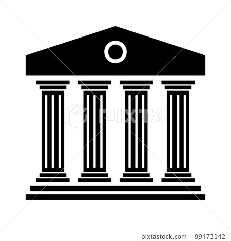 Greek temple silhouette icon. Buildings of ancient civilizations. vector. 99473142
