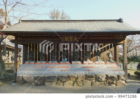 日本埼玉縣熊谷市文殊寺/野原八尊菩薩像和許多小地藏像 日本埼玉縣熊谷市文殊寺/野原八尊菩薩像和許多小地藏像 99473286