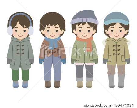 Boy's winter clothes whole body set Boy's winter clothes whole body set 99474884