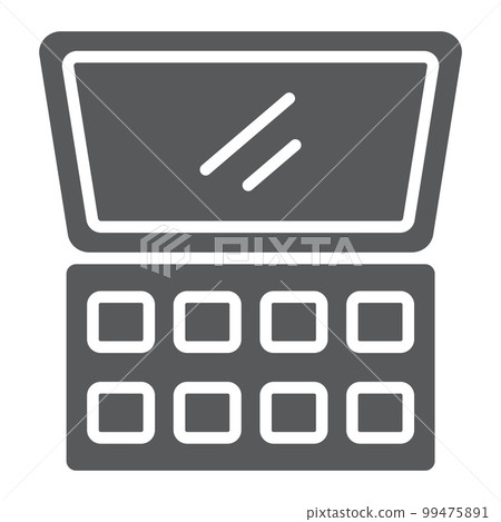 Eyeshadow palette glyph icon, makeup and cosmetic, eyeshadow kit sign, vector graphics, a solid pattern on a white background, eps 10. 99475891