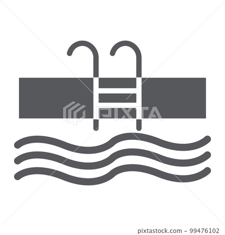 Swimming pool glyph icon, sport and swim, water sign, vector graphics, a solid pattern on a white background, eps 10. Swimming pool glyph icon, sport and swim, water sign, vector graphics, a solid pattern on a white background, eps 10. 99476102
