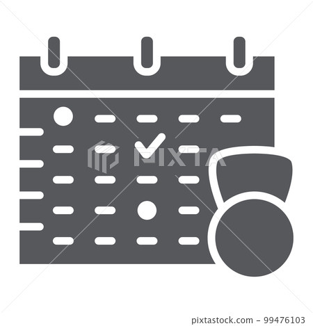 Sport schedule glyph icon, training and planner, calendar sign, vector graphics, a solid pattern on a white background, eps 10. Sport schedule glyph icon, training and planner, calendar sign, vector graphics, a solid pattern on a white background, eps 10. 99476103